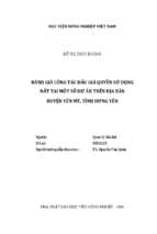 đánh giá công tác đấu giá quyền sử dụng đất trại một số dự án trên địa bàn huyện yên mỹ, tỉnh hưng yên  