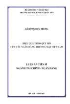 Hiệu quả theo quy mô của các ngân hàng thương mại việt nam. (bank performance according to their size in viet nam)