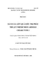 đánh giá kết quả điều trị phẫu thuật ở bệnh nhân arnold chiari type i