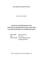 Nghiên cứu một số biện pháp kỹ thuật nhằm nâng cao khả năng chịu hạn cho cây đậu xanh vụ hè thu trên vùng đất cát ven biển tỉnh nghệ an  luận án tiến sĩ. khoa học cây trồng 62.62.01.10