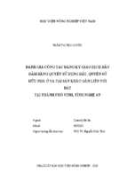 đánh giá công tác đăng ký giao dịch bảo đảm bằng quyền sử dụng đất, quyền sở hữu nhà ở và tài sản khác gắn liền với đất tại thành phố vinh, tỉnh nghệ an  