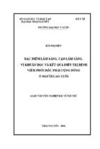 đặc điểm lâm sàng cận lâm sàng vi khuẩn học và kết quả điều trị viêm phổi mắc phải cộng đồng ở người cao tuổi