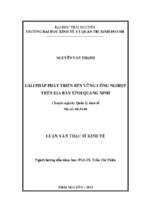 Giải pháp phát triển bền vững công nghiệp trên địa bàn tỉnh quảng ninh