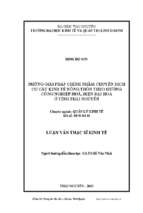 Những giải pháp chính nhằm chuyển dịch cơ cấu kinh tế nông thôn theo hướng công nghiệp hoá hiện đại hoá ở tỉnh thái nguyên