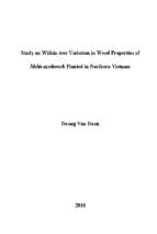 Study on within tree variation in wood properties of melia azedarach planted in northern vietnam