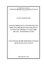 Vận dụng chính sách của ngân hàng nhà nước trong phát triển dịch vụ ngân hàng điện tử tại ngân hàng tmcp đầu tư và phát triển việt nam chi nhánh hùng vương