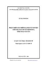 Phát triển bảo hiểm xã hội tự nguyện trên địa bàn huyện định hóa tỉnh thái nguyên