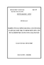 Nghiên cứu đặc điểm lâm sàng cận lâm sàng và kết quả điều trị của bệnh nhân chửa vết mổ tại bệnh viện trung ương thái nguyên