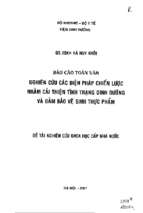 Nghiên cứu các biện pháp chiến lược nhằm cải thiện tình trạng dinh dưỡng và đảm bảo vệ sinh thực phẩm quyển 2