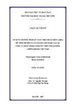 áp dụng phương pháp kế toán theo hoạt động abc để tính chi phí và giá thành sản phẩm tại các công ty dược phẩm niêm yết trên thị trường chứng khoán việt nam