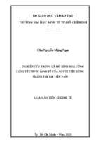 Nghiên cứu thống kê mô hình đo lường lòng yêu nước kinh tế của người tiêu dùng thành thị tại việt nam