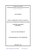 Nâng cao hiệu quả công tác quản lý chi ngân sách nhà nước tỉnh quảng ninh