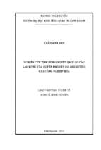 Nghiên cứu tình hình chuyển dịch cơ cấu lao động của huyện phổ yên do ảnh hưởng của công nghiệp hóa
