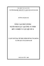 Nâng cao chất lượng nguồn nhân lực tại công ty tnhh một thành viên cơ điện và vật liệu nổ 31