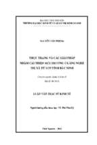 Thực trạng và các giải pháp nhằm cải thiện môi trường ở làng nghề thị xã từ sơn tỉnh bắc ninh
