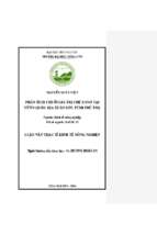 Phân tích chuỗi giá trị chè xanh tại vườn quốc gia xuân sơn tỉnh phú thọ