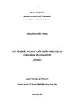 Thiết kế bộ điều khiển phi tuyến để điều khiển động cơ không đồng bộ ba pha rotor lồng sóc