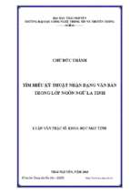 Tìm hiểu kỹ thuật nhận dạng văn bản trong lớp ngôn ngữ la tinh