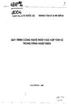 Nghiên cứu các giải pháp kinh tế kỹ thuật tổng hợp nhằm khôi phục rừng ngập mặn và rừng tràm tại một số vùng phân bố ở việt nam quy trình công nghệ nuôi hoà hợp tôm sú trong rừng ngập mặn
