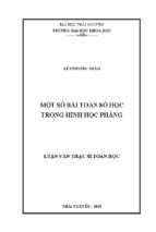 Một số bài toán số học trong hình học phẳng