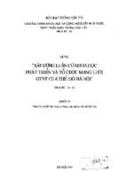 Xây dựng luận cứ khoa học phát triển và tổ chức mạng lưới giao thông vận tải của thủ đô hà nội quyển 4