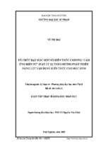 Tổ chức dạy học một số kiến thức chương cảm ứng điện từvật lý 11 theo hướng phát triển năng lực vận dụng kiến thức cho học sinh