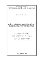 Quản lý thanh toán không dùng tiền mặt tại kho bạc nhà nước tỉnh thái nguyên