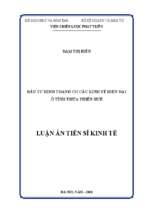 đầu tư hình thành cơ cấu kinh tế hiện đại ở tỉnh thừa thiên huế