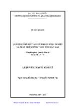 Quản trị nhân sự tại ngân hàng nông nghiệp và phát triển nông thôn tỉnh bắc kạn