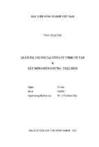 Quản lý thuế đối với hộ kinh doanh trên địa bàn tỉnh thái bình  