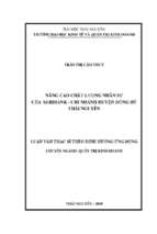 Nâng cao chất lượng nhân sự của agribank chi nhánh huyện đồng hỷ thái nguyên