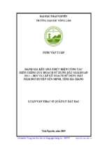 đánh giá kết quả thực hiện công tác điều chỉnh quy hoạch sử dụng đất giai đoạn 2011 2020 và lập kế hoạch sử dụng đất năm 2019 huyện yên minh tỉnh hà giang