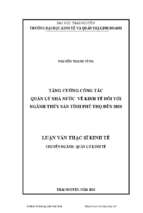 Tăng cường công tác quản lý nhà nước về kinh tế đối với ngành thủy sản tỉnh phú thọ đến 2020