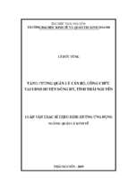 Tăng cường quản lý cán bộ công chức tại ủy ban nhân dân huyện đồng hỷ tỉnh thái nguyên