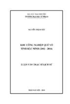 Khu công nghiệp quế võ tỉnh bắc ninh 2002 2016