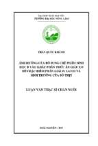 ảnh hưởng của bổ sung chế phẩm sinh học b vào khẩu phần thức ăn giàu xơ đến đặc điểm phân giải in sacco và sinh trưởng của bò thịt