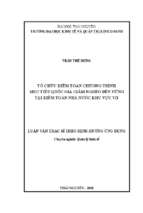 Tổ chức kiểm toán chương trình mục tiêu quốc gia giảm nghèo bền vững tại kiểm toán nhà nước khu vực vii