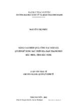 Nâng cao hiệu quả công tác đấu giá quyền sử dụng đất trên địa bàn tp bắc ninh tỉnh bắc ninh