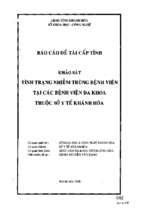 Khảo sát tình trạng nhiễm trùng bệnh viện tại các bệnh viện đa khoa thuộc sở y tế khánh hoà