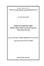 đánh giá nghèo đa chiều trong nông thôn tại huyện đại từ tỉnh thái nguyên