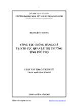 Công tác chống hàng giả tại chi cục quản lý thị trường tỉnh phú thọ