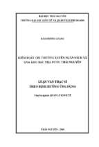Kiểm soát chi thường xuyên ngân sách xã qua kho bạc nhà nước thái nguyên