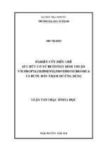 Nghiên cứu điều chế sét hữu cơ từ bentonit bình thuận với propyltriphenylphotphoni bromua và bước đầu thăm dò ứng dụng