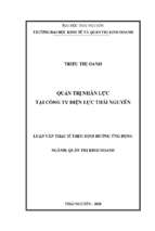 Quản trị nhân lực tại công ty điện lực thái nguyên