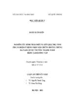 Nghiên cứu hình thái phôi và kết quả thụ tinh ống nghiệm ở bệnh nhân hội chứng buồng trứng đa nang được trưởng thành noãn bằng gnrh đồng vận