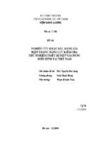 Nghiên cứu khảo sát đánh giá hiện trạng năng lực kiểm tra thử nghiệm thiết bị điện gia dụng điển hình tại việt nam