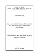 Nâng cao chất lượng đội ngũ công chức viên chức tại sở giao thông vận tải tỉnh bắc kạn