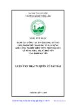 đánh giá công tác bồi thường hỗ trợ giải phóng mặt bằng dự án xây dựng khu công nghiệp điềm thụy trên địa bàn xã hồng tiến thị xã phổ yên tỉnh thái nguyên