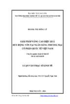 Giải pháp nâng cao hiệu quả huy động vốn tại ngân hàng thương mại cổ phần quốc tế việt nam