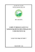 Nghiên cứu bệnh sán lá ruột ở gà tại một số địa phương thuộc tỉnh lạng sơn và biện pháp phòng trị